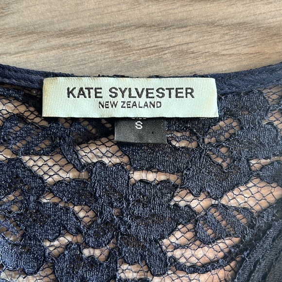 Lace midi short sleeve dress with slip - Picture 11 of 11